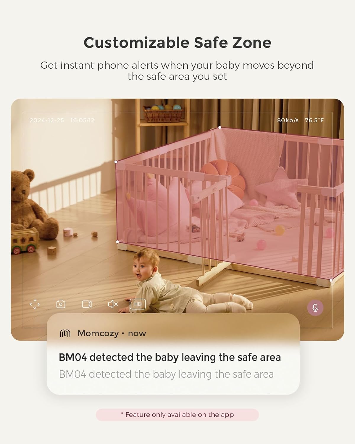 Momcozy - Brandclub - Momcozy BM04 Smart WiFi Baby Monitor with 2